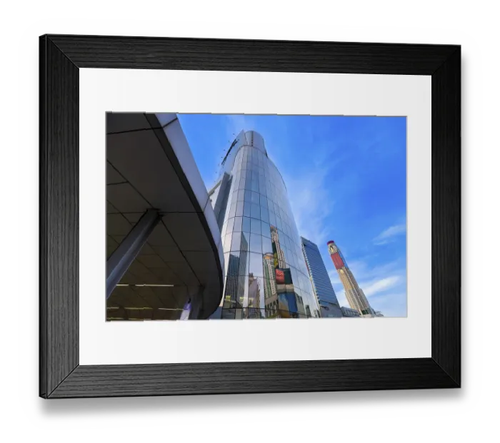 Framed Print : Thailand, Bangkok downtown business and financial district panoramic skyline