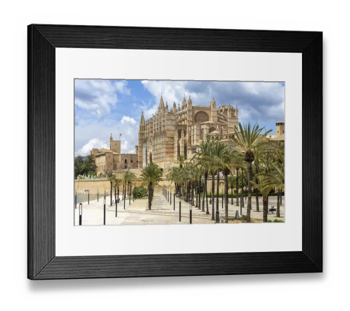 Framed Print : Cathedral Church Catedral de Palma de Majorca La Seu in Palma de Majorca Framed Print : Cathedral Church Catedral de Palma de Majorca La Seu in Palma de Majorca