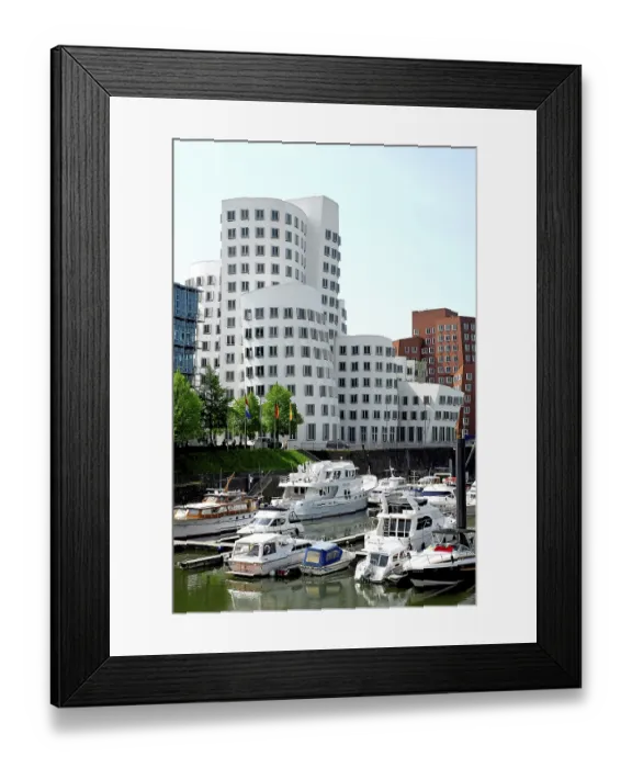 Framed Print : Neuer Zollhof, Rhine Harbour Art and Media Centre