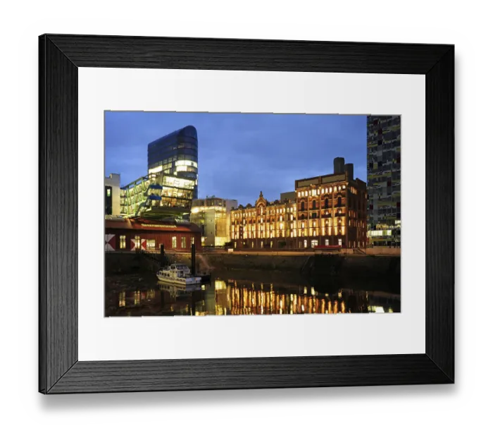 Framed Print : Modern architecture at the commercial harbour Framed Print : Modern architecture at the commercial harbour