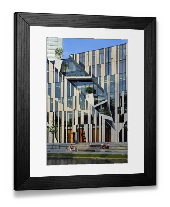 Framed Print : Ko-Bogen, modern architecture in urban renewal project Framed Print : Ko-Bogen, modern architecture in urban renewal project