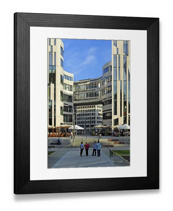 Framed Print : Ko-Bogen, modern architecture in urban renewal project