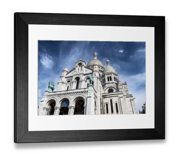 Framed Print : Basilica Sacre Coeur At The Montmartre Hill In Paris