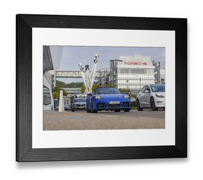 Framed Print : Porscheplatz with Porsche headquarters