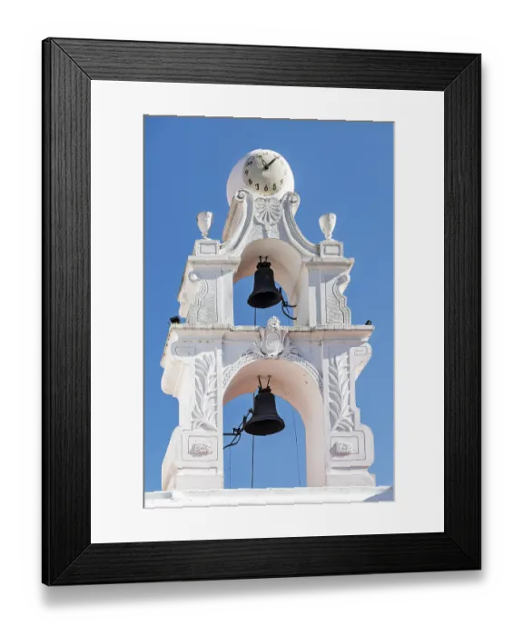 Framed Print : Bells and clock, Basilica de Nuestra Senora Del Pilar Framed Print : Bells and clock, Basilica de Nuestra Senora Del Pilar