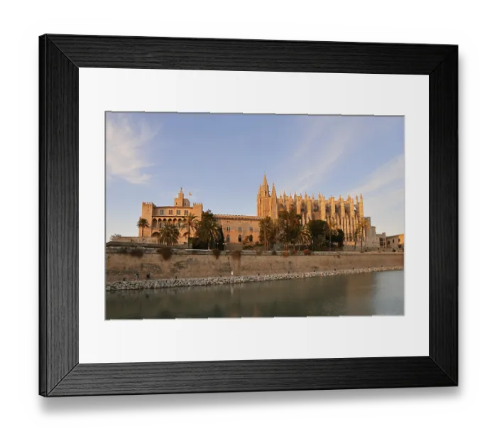 Framed Print : La Seu Cathedral or Cathedral of St Mary and Almudaina Palace