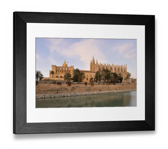 Framed Print : La Seu Cathedral or Cathedral of St Mary and Almudaina Palace