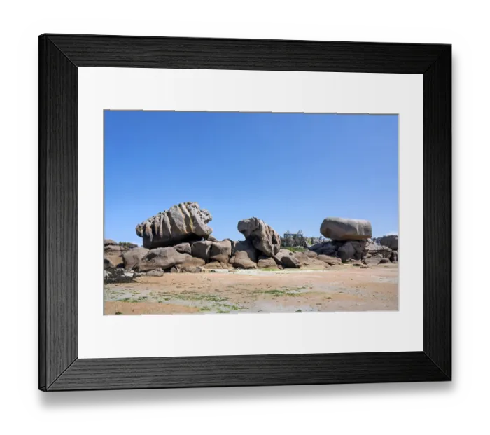Framed Print : A huge granite rock formed by erosion in pink to grey-brown tones Framed Print : A huge granite rock formed by erosion in pink to grey-brown tones