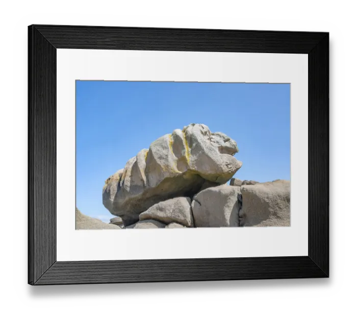 Framed Print : A huge granite rock formed by erosion in shades of pink to grey-brown Framed Print : A huge granite rock formed by erosion in shades of pink to grey-brown