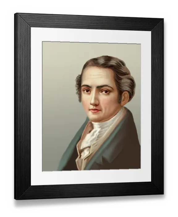 Framed Print : Portrait of Joseph Ritter von Fraunhofer