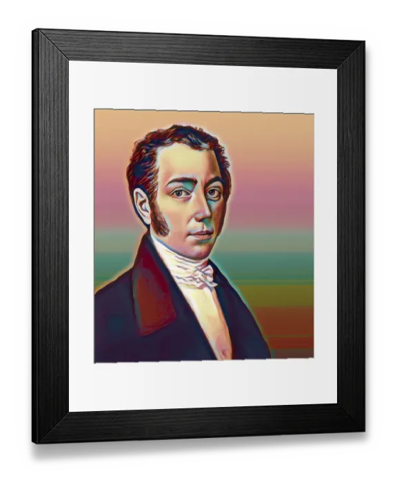 Framed Print : Portrait of Joseph Ritter von Fraunhofer