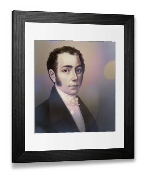 Framed Print : Portrait of Joseph Ritter von Fraunhofer