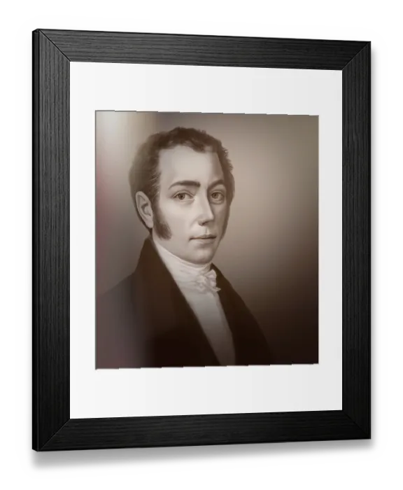 Framed Print : Portrait of Joseph Ritter von Fraunhofer