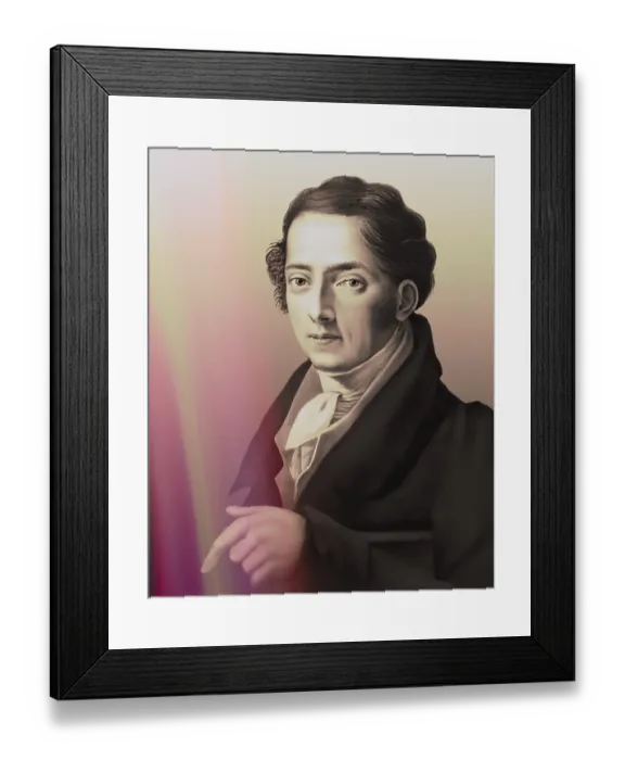 Framed Print : Portrait of Joseph Ritter von Fraunhofer