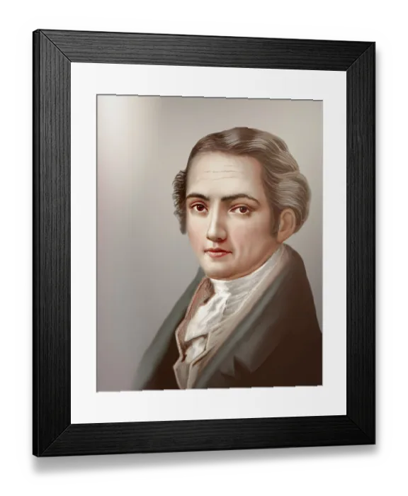 Framed Print : Portrait of Joseph Ritter von Fraunhofer