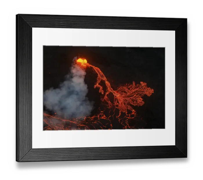 Framed Print : Volcanic eruption, lava details Framed Print : Volcanic eruption, lava details