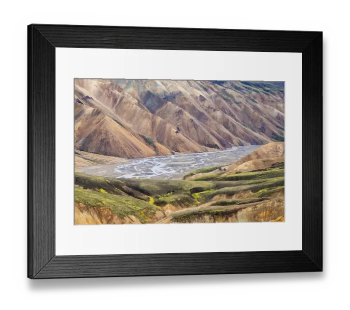 Framed Print : Rhyolite mountains in Landmannalaugar