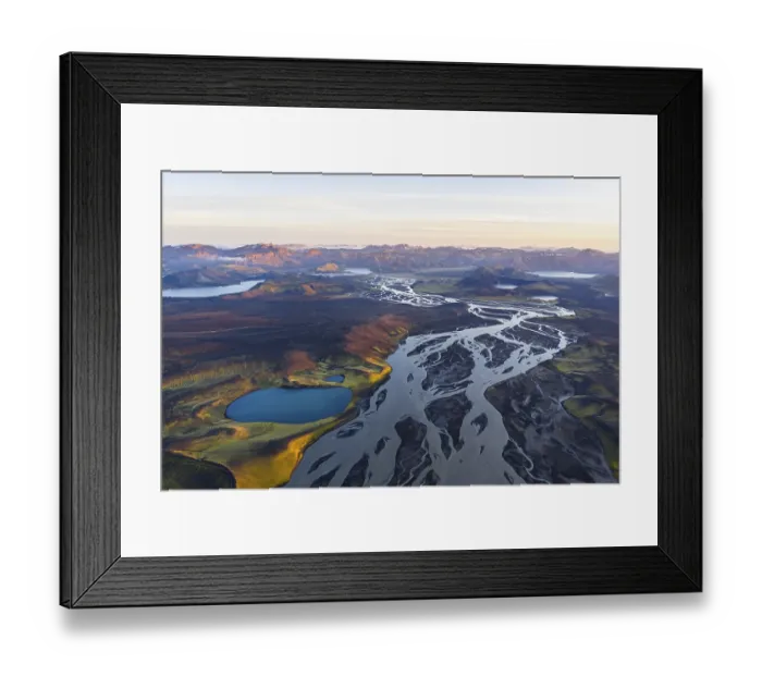 Framed Print : Landscape with turquoise crater lake Framed Print : Landscape with turquoise crater lake