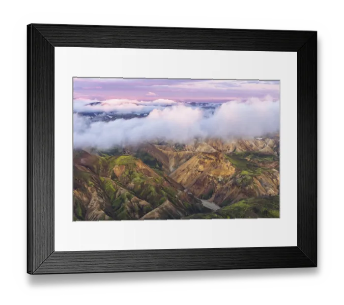 Framed Print : Rhyolite mountains in Landmannalaugar
