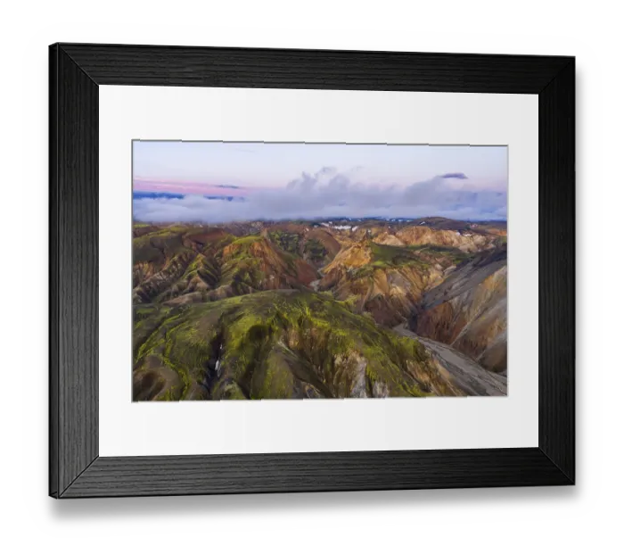 Framed Print : Rhyolite mountains in Landmannalaugar