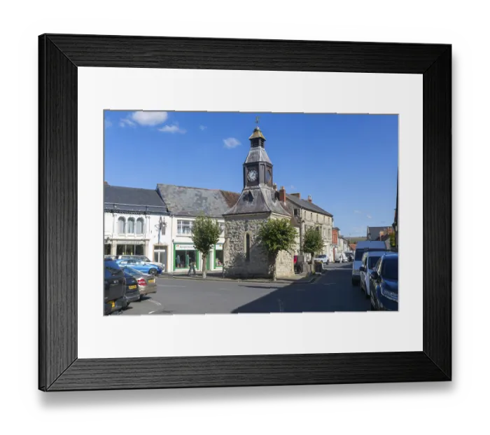 Framed Print : Historic Clock Tower building in the Market Place Framed Print : Historic Clock Tower building in the Market Place