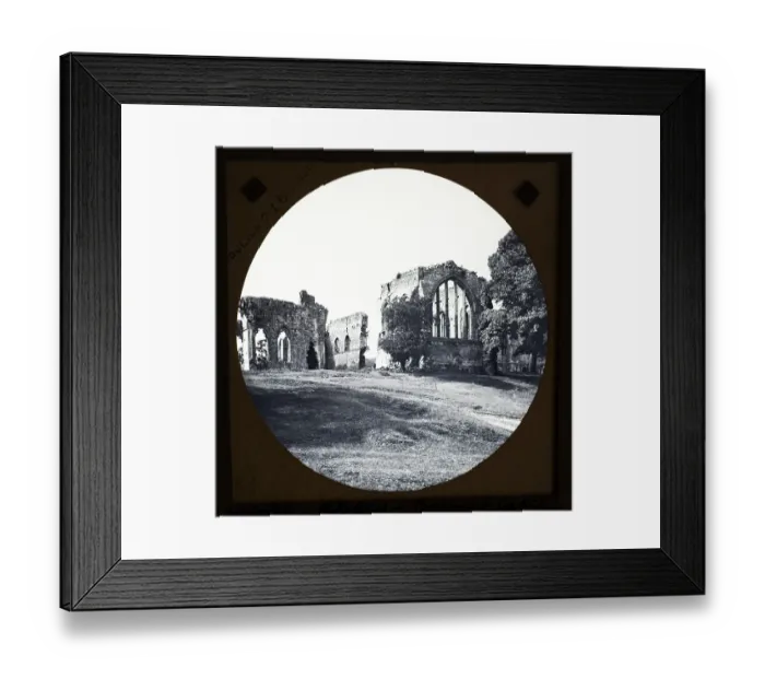 Framed Print : Magic lnatern slide by Poulton of Egglestone Castle Framed Print : Magic lnatern slide by Poulton of Egglestone Castle