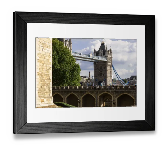 Framed Print : Iconic Tower Bridge seen from below