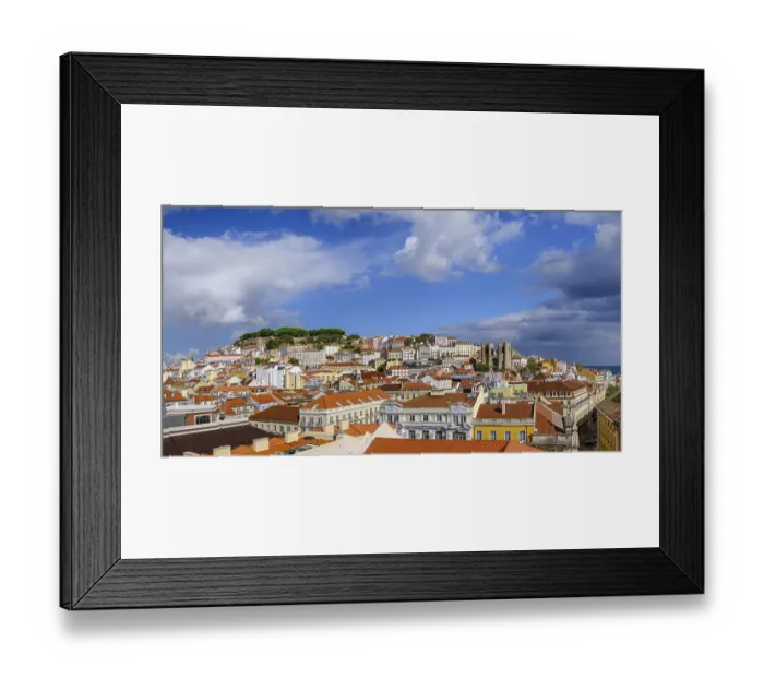 Framed Print : Scenic panoramic view of Lisbon historic Alfama district Framed Print : Scenic panoramic view of Lisbon historic Alfama district