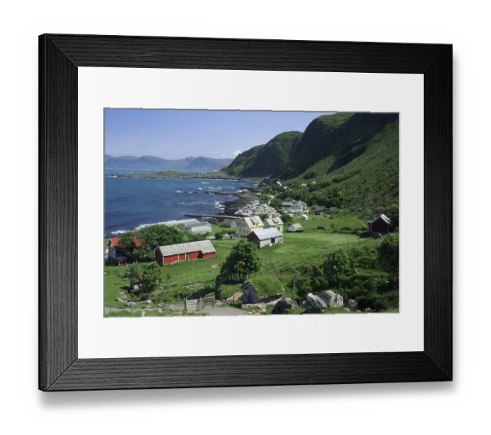 Framed Print : Goksoyr at the coast of Runde, Norway