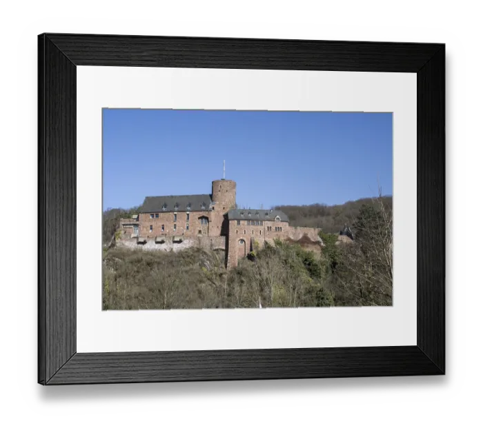 Framed Print : Hengebach Castle above the old town