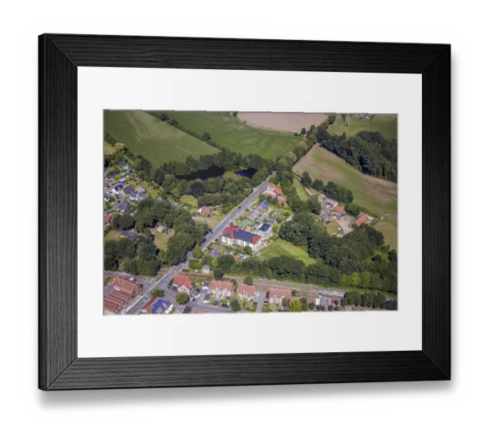 Framed Print : Aerial view, construction site new building Framed Print : Aerial view, construction site new building