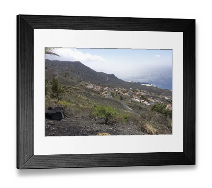 Framed Print : View over Los Quemados in the south-west of the island