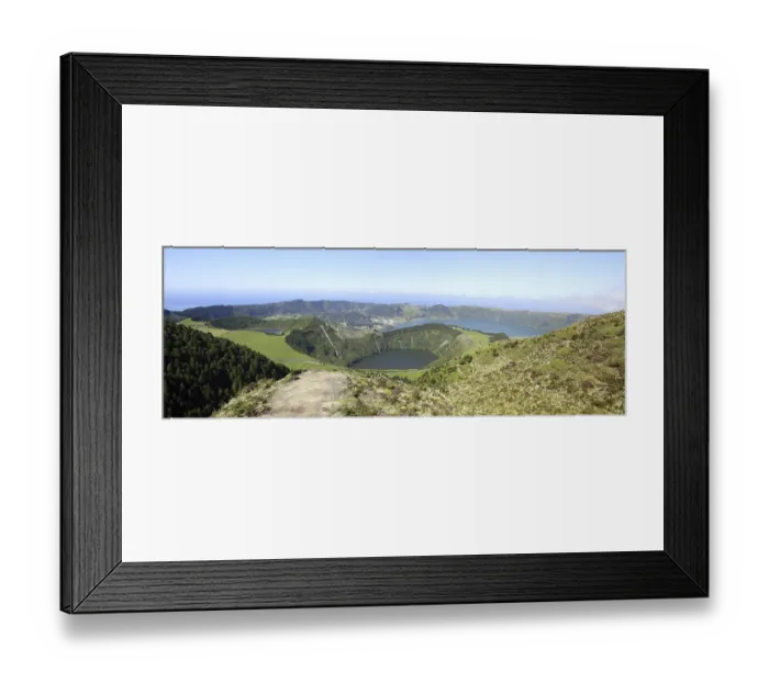 Framed Print : Viewpoint Miradouro da Boca do Inferno - View into the Caldeira do Alferes