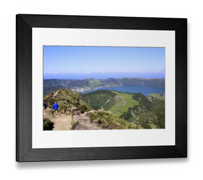Framed Print : Viewpoint Miradouro da Boca do Inferno - View into the Caldeira do Alferes
