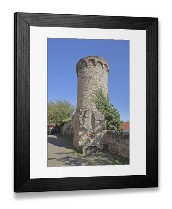 Framed Print : Historic defence defence tower built in the 14th century