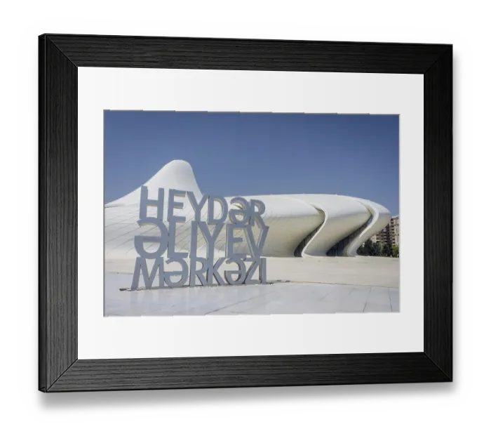Framed Print : BAKU, AZERBAIJAN - MAY 27: Heydar Aliyev center Framed Print : BAKU, AZERBAIJAN - MAY 27: Heydar Aliyev center