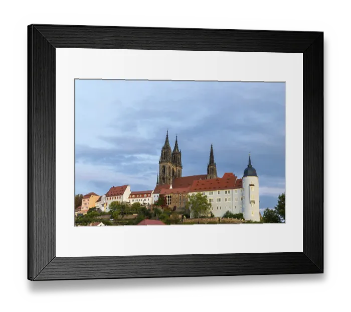 Framed Print : View of Albretsburg Castle and Meissen Cathedral