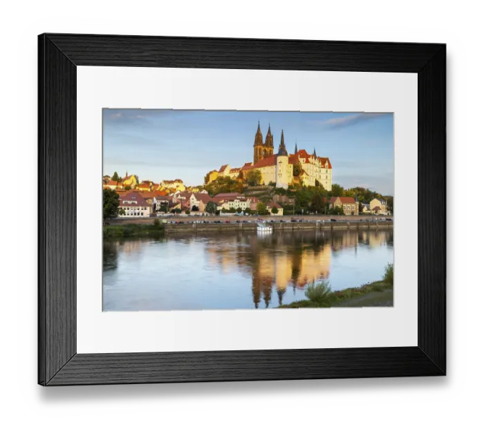 Framed Print : View of Albretsburg Castle and Meissen Cathedral