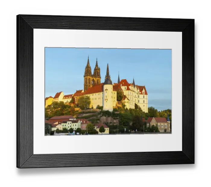 Framed Print : View of Albretsburg Castle and Meissen Cathedral Framed Print : View of Albretsburg Castle and Meissen Cathedral