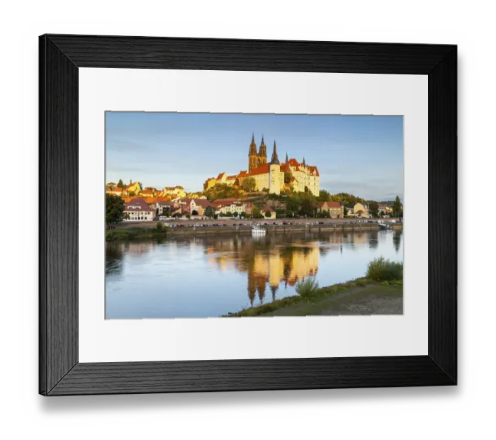 Framed Print : View of Albretsburg Castle and Meissen Cathedral