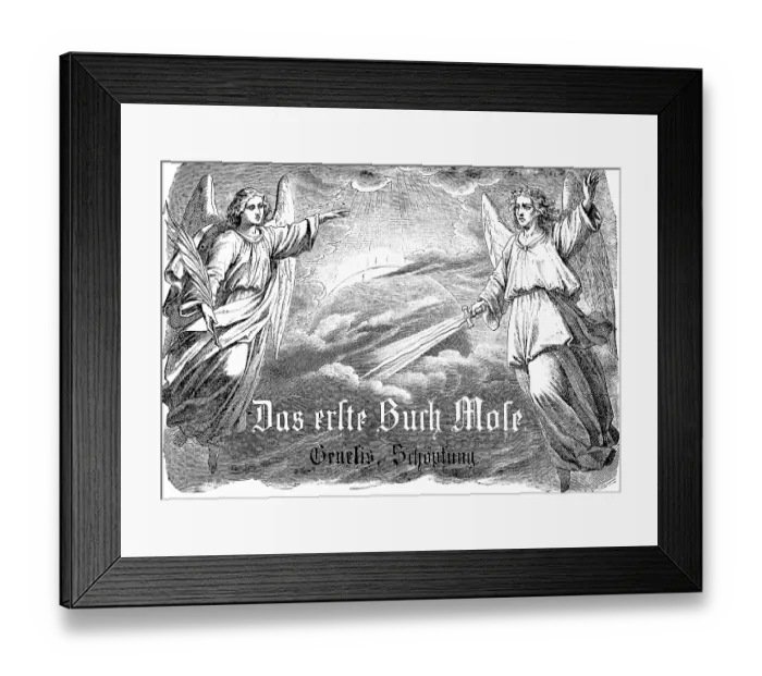 Framed Print : First Book of Moses, Genesis, creation story