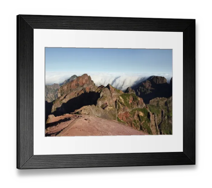 Framed Print : The start of the mountain path from Pico do Arieiro to Pico Ruivo