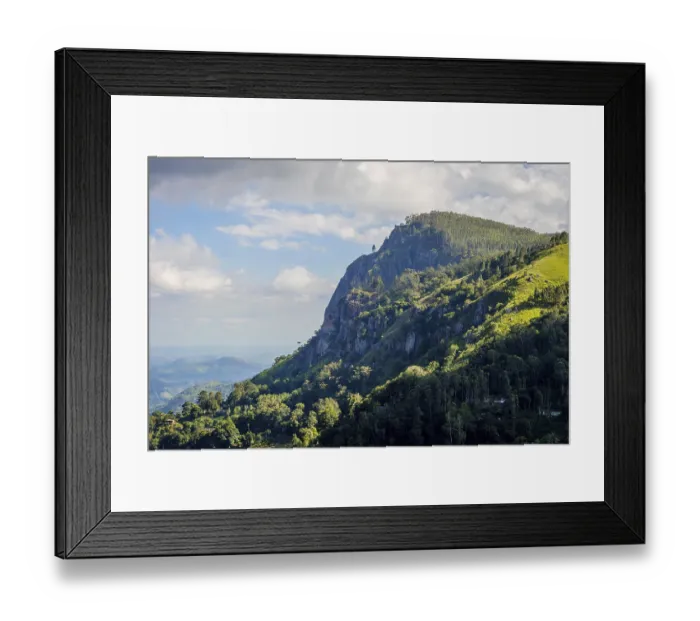 Framed Print : Famous Ella rock mountain in central Sri Lanka