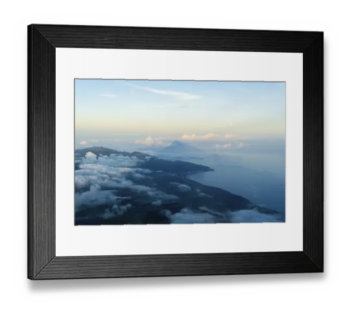 Framed Print : Long Shadow of Mount Pico and Clouds at Sunset Framed Print : Long Shadow of Mount Pico and Clouds at Sunset