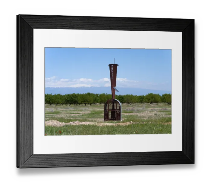 Framed Print : A meteorological device with a wide view of fields and mountains Framed Print : A meteorological device with a wide view of fields and mountains