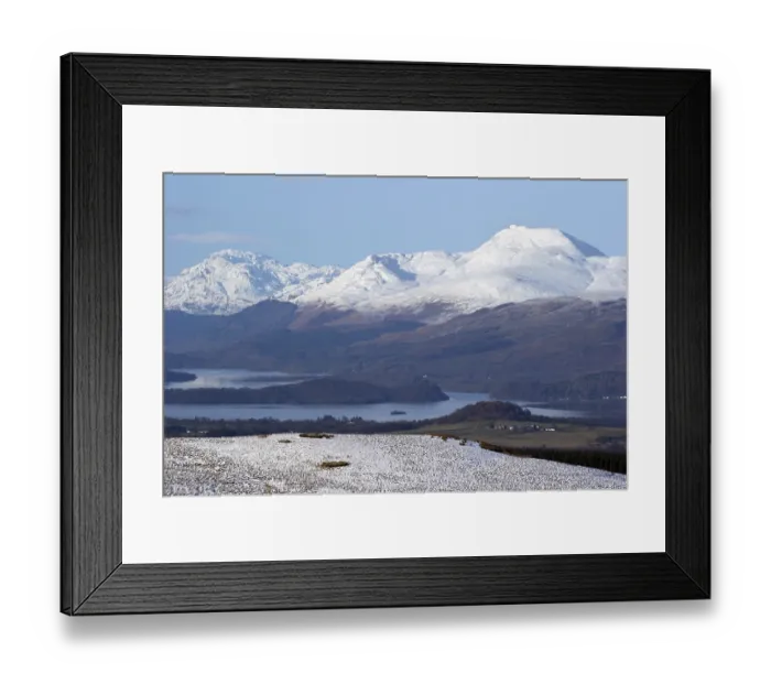 Framed Print : Ben Lomond and Ben Vorlich seen from Duncolm Hill