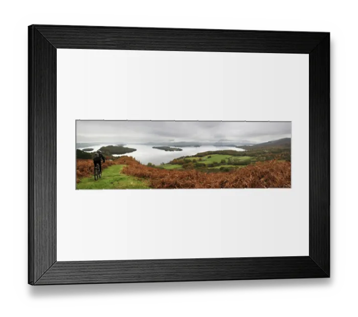 Framed Print : Mountain bikers descending Conic hill on The West Highland Way
