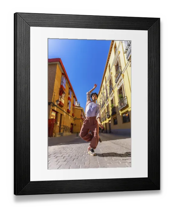 Framed Print : Young man creating art with his body Framed Print : Young man creating art with his body
