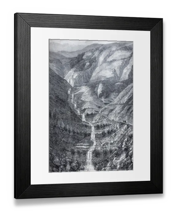Framed Print : Defence of the Bourget torrent in Savoy Framed Print : Defence of the Bourget torrent in Savoy