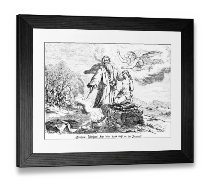 Framed Print : God commands Abraham to sacrifice his only son Isaac Framed Print : God commands Abraham to sacrifice his only son Isaac